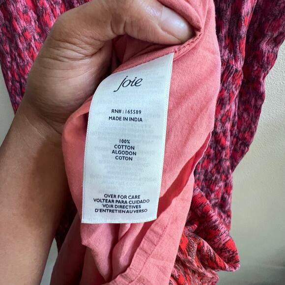 Joie Women's Tea Rose Pink Maxi Dress XL Sleeveless Boho Tiered Sundress Flowy - Picture 9 of 10